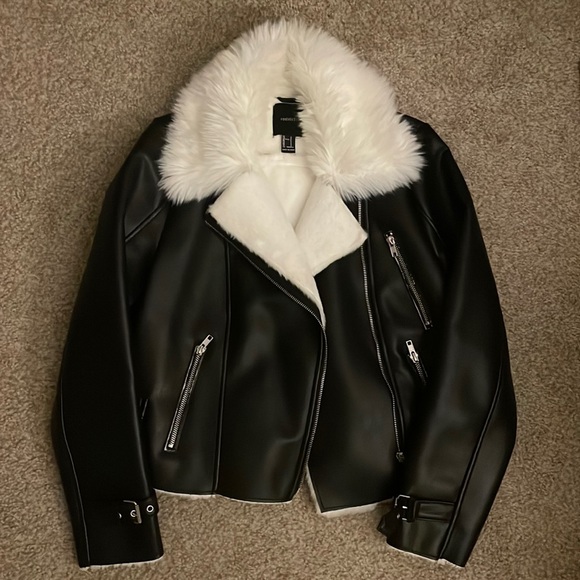 Fur Leather Jacket - Picture 1 of 6